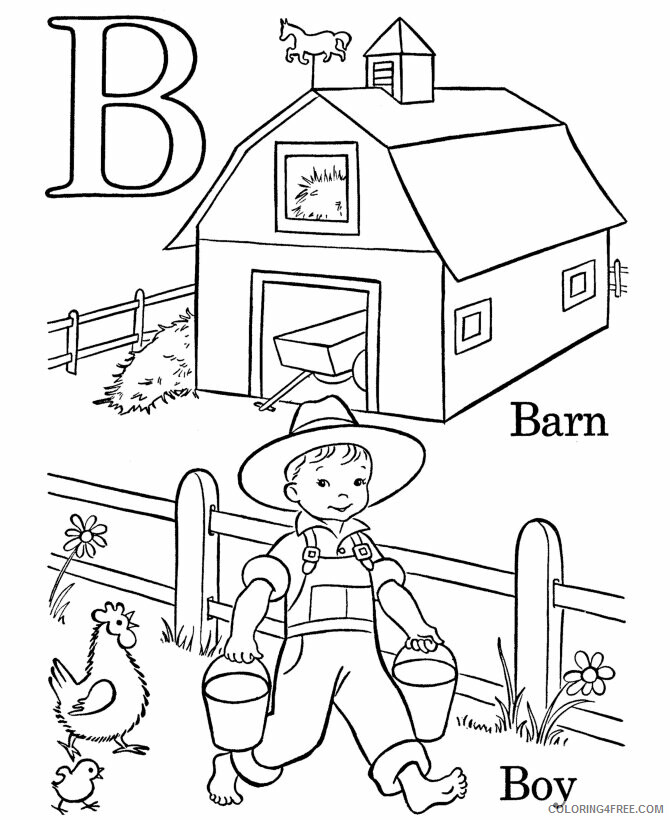 Alphabet Coloring Pages Free Printable Sheets Alphabet Letter B 2021 a 4667 Coloring4free