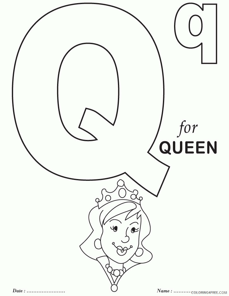 Alphabet Coloring Pages Free Printable Sheets Printables Alphabet Q Sheets 2021 a 4706 Coloring4free