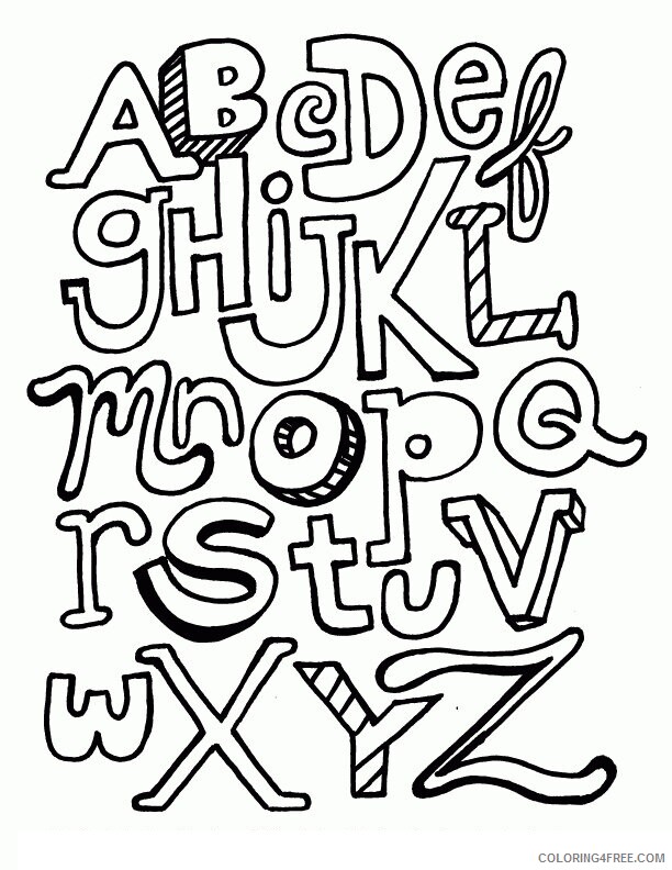 Alphabet Coloring Pages Free Printable Sheets The ABC Letters Free Printable 2021 a 4707 Coloring4free