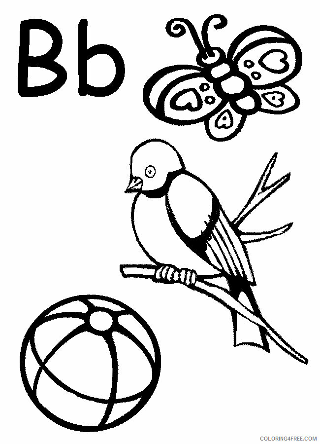 Alphabet Coloring Pages for Preschoolers Printable Alphabet Letter B Worksheet 2021 a 4626 Coloring4free