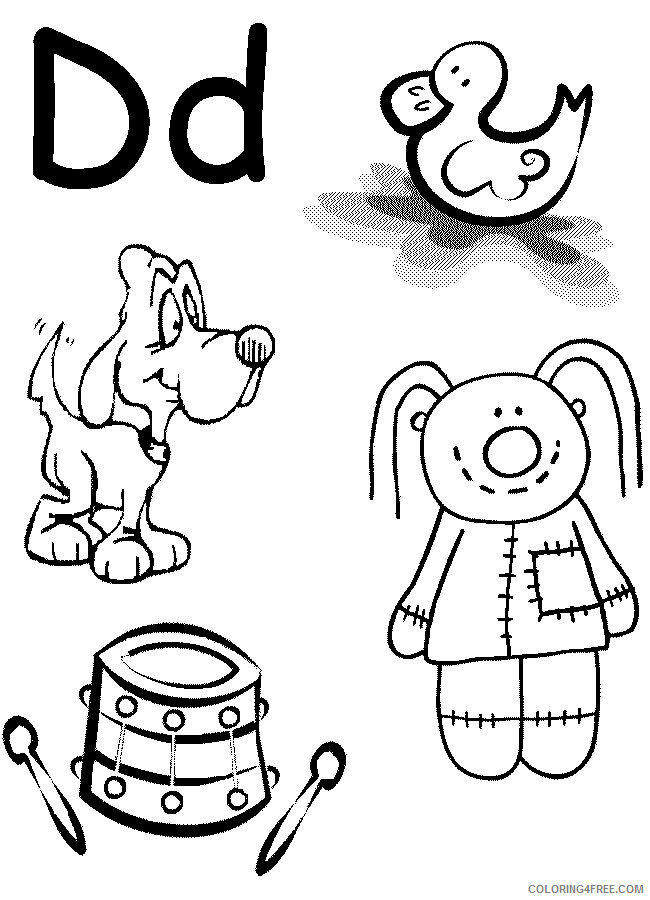 Alphabet Coloring Pages for Preschoolers Printable Alphabet Letter D Worksheet 2021 a 4627 Coloring4free