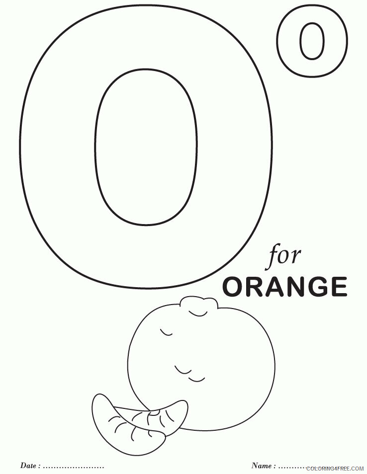 Alphabet Coloring Pages for Preschoolers Printable Sheets Alphabet O Sheets 2021 a 4641 Coloring4free