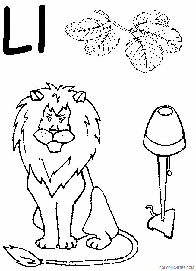 Alphabet Coloring Pages for Preschoolers Printable Sheets Letter L Preschool 2021 a 4623 Coloring4free