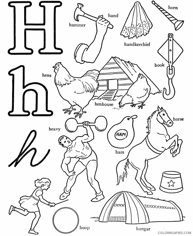 Alphabet Coloring Pages for Preschoolers Printable Sheets toddLERS Colouring 2021 a 4645 Coloring4free
