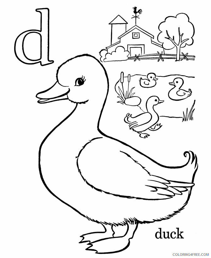 Alphabet Coloring Pages for Preschoolers Printable letter d Colouring Pages 2021 a 4635 Coloring4free