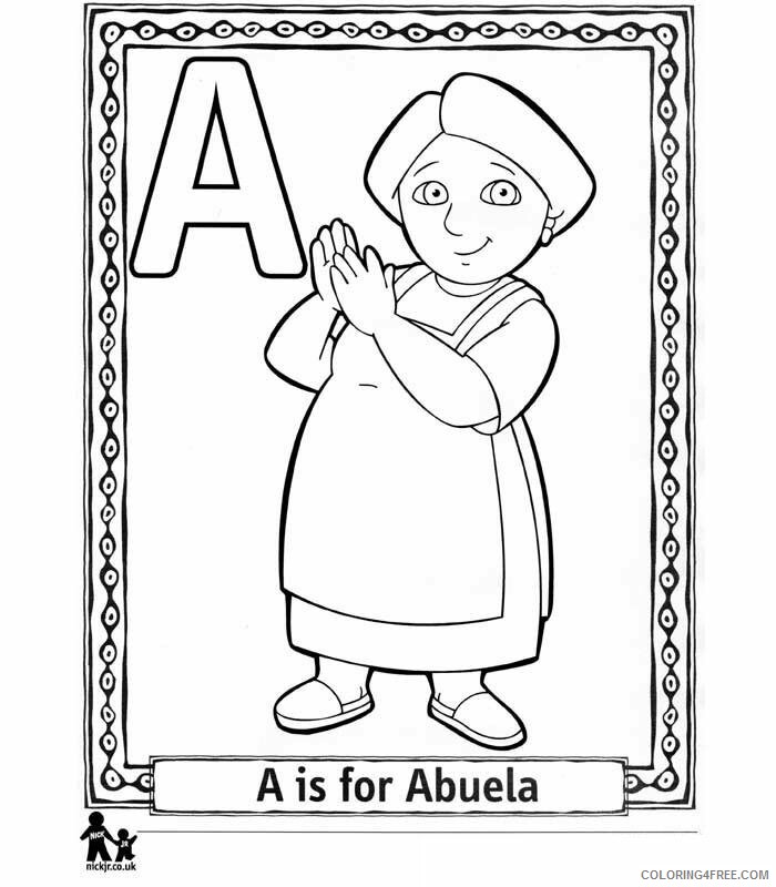 Alphabet Coloring Sheet Printable Sheets Kids n fun com 26 2021 a 4818 Coloring4free
