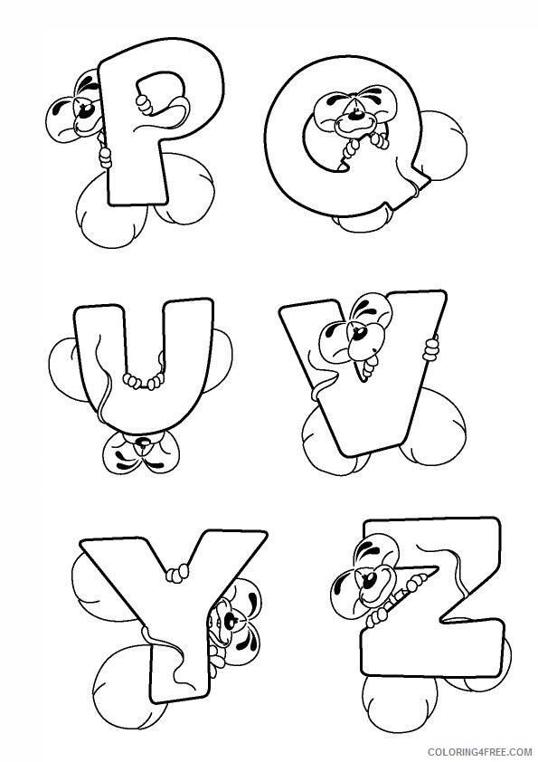 Alphabet Diddl Coloring Pages Printable Sheets Page Diddl pages 2021 a 4855 Coloring4free
