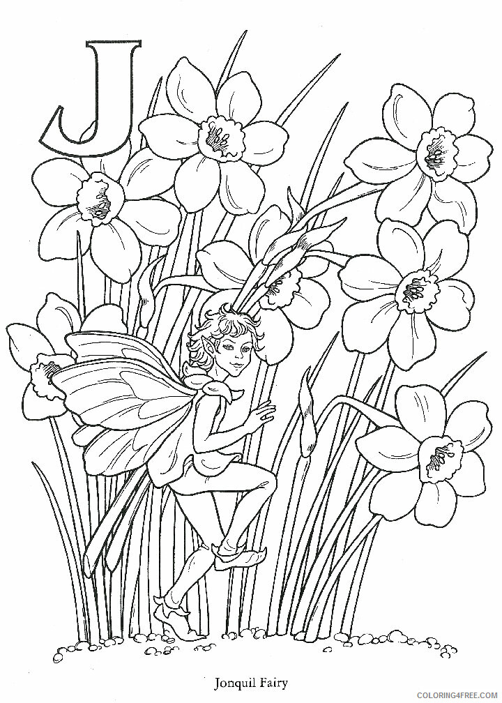 Alphabet Fairies Coloring Pages Printable Sheets FAIRY coloriage Pinterest 2021 a 4862 Coloring4free