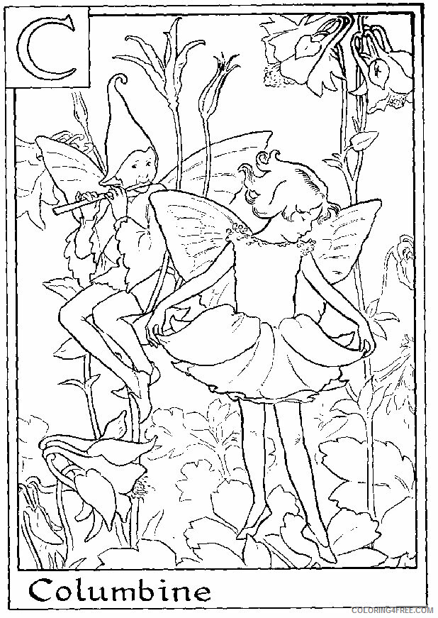 Alphabet Fairies Coloring Pages Printable Sheets Flower Fairies jpg 2021 a 4866 Coloring4free