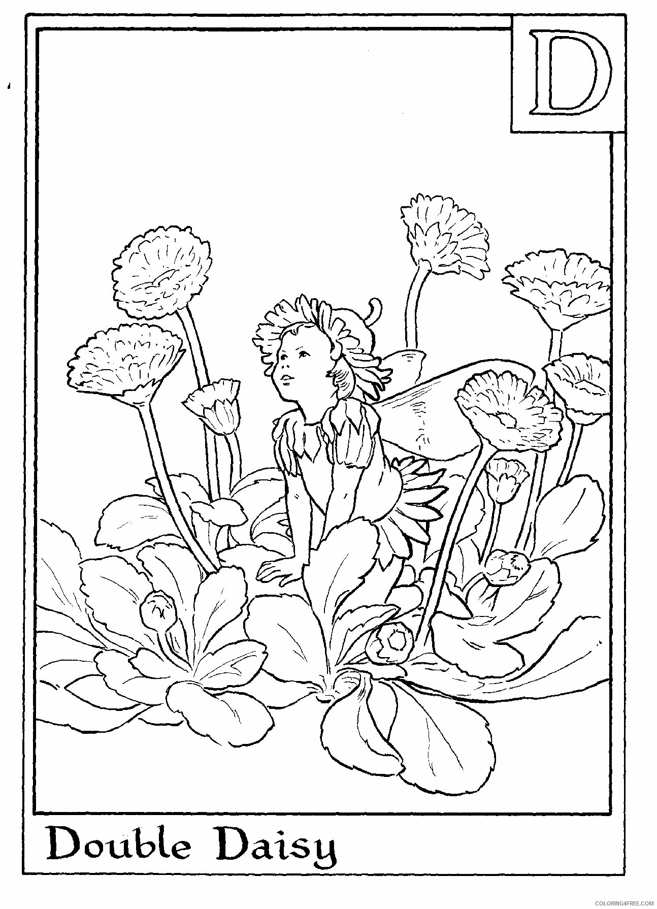 Alphabet Fairies Coloring Pages Printable Sheets Letter S For Strawberry Flower 2021 a 4879 Coloring4free
