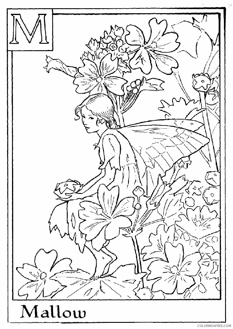 Alphabet Fairies Coloring Pages Printable Sheets Letter S For Strawberry Flower 2021 a 4880 Coloring4free
