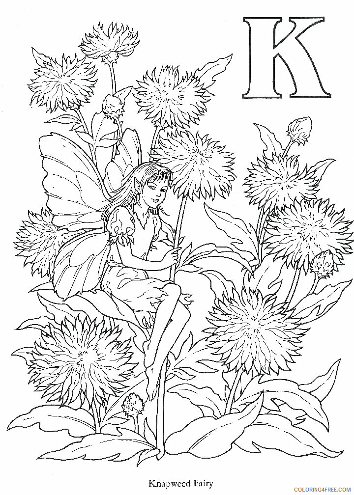 Alphabet Flowers Coloring Pages Printable Sheets FLOWER FAIRY 2021 a 4906 Coloring4free