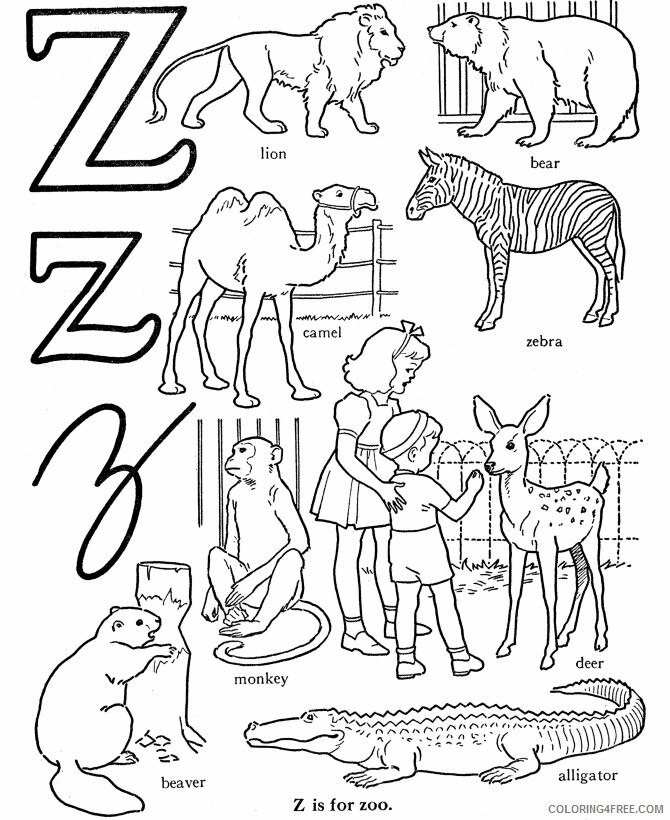 Alphabet Letters Coloring Pages Printable Sheets Alphabet Letters and Words 2021 a 4943 Coloring4free