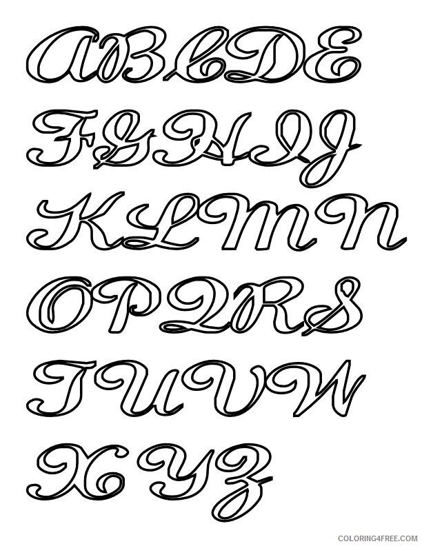 Alphabet Letters to Color Printable Sheets Alphabet Print Outs Cursive 2021 a 4969 Coloring4free