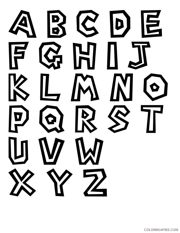 Alphabet Letters to Color Printable Sheets Graffiti ABC Free Super Mario 2021 a 4976 Coloring4free