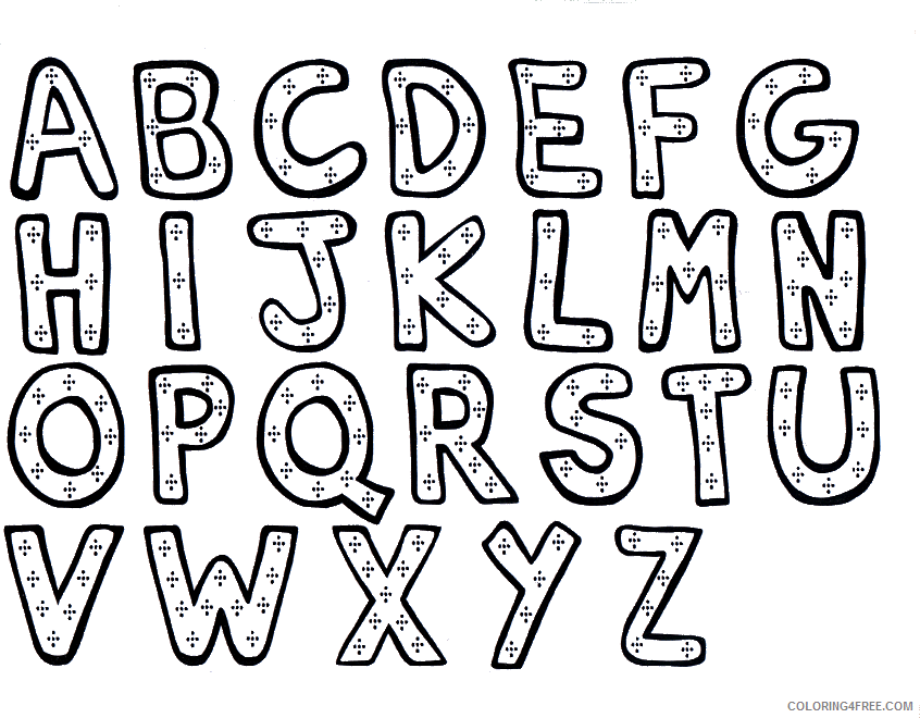 Alphabet Letters to Color and Print Printable Sheets Letters Of The 2021 a 5000 Coloring4free