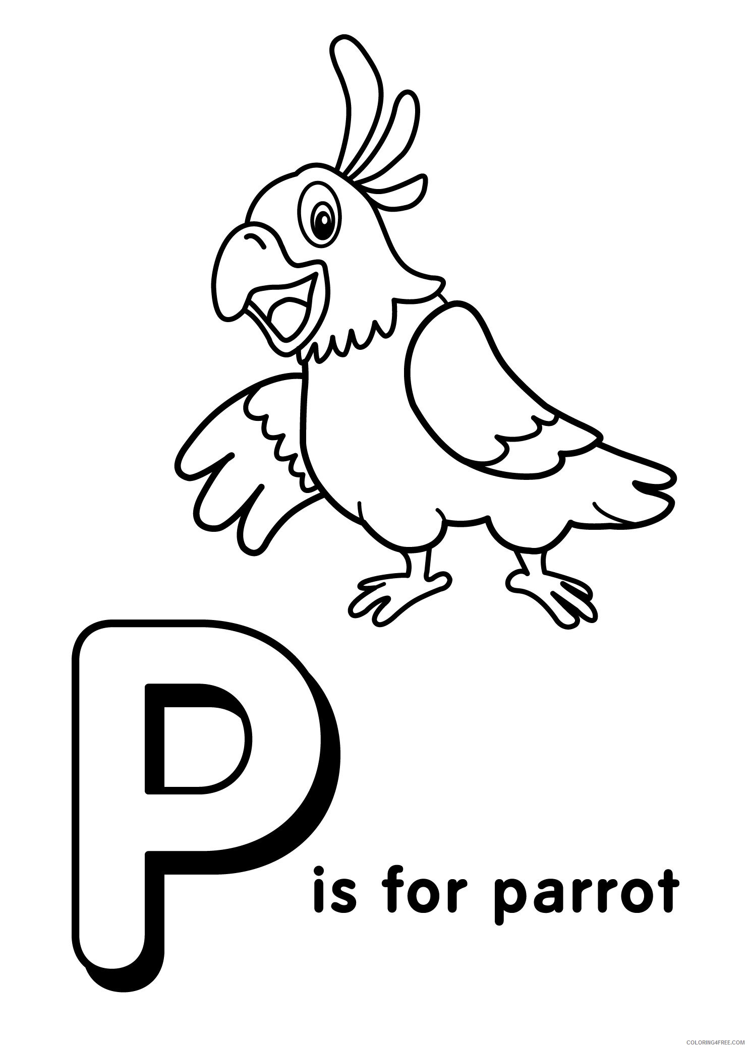 Alphabet with Funny Letters Coloring Pages Printable Sheets Letter P alphabet 2021 a 5053 Coloring4free