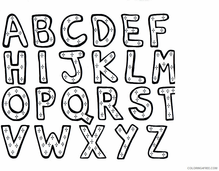 Alphabet with Funny Letters Coloring Pages Printable Sheets Letter Pages 2021 a 5040 Coloring4free