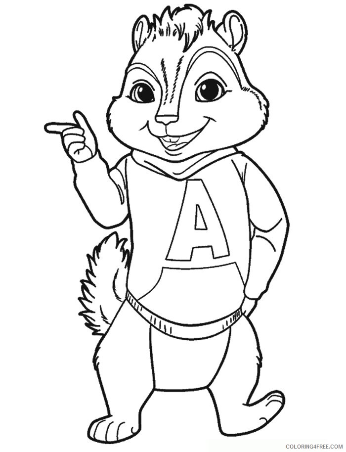 Alvin Coloring Pages Printable Sheets Alvin and the Chipmunks Alvin 2021 a 5253 Coloring4free