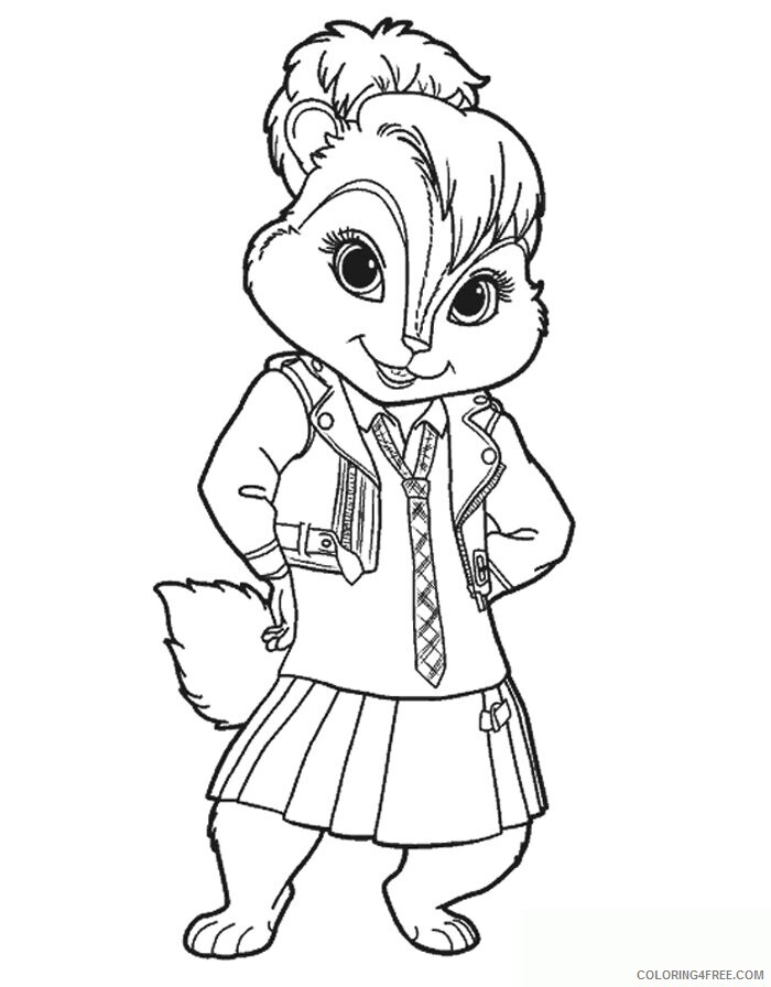 Alvin Coloring Pages Printable Sheets Alvin and the Chipmunks Brittany 2021 a 5255 Coloring4free