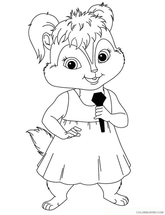 Alvin Coloring Pages Printable Sheets Alvin and the Chipmunks Eleanor 2021 a 5256 Coloring4free