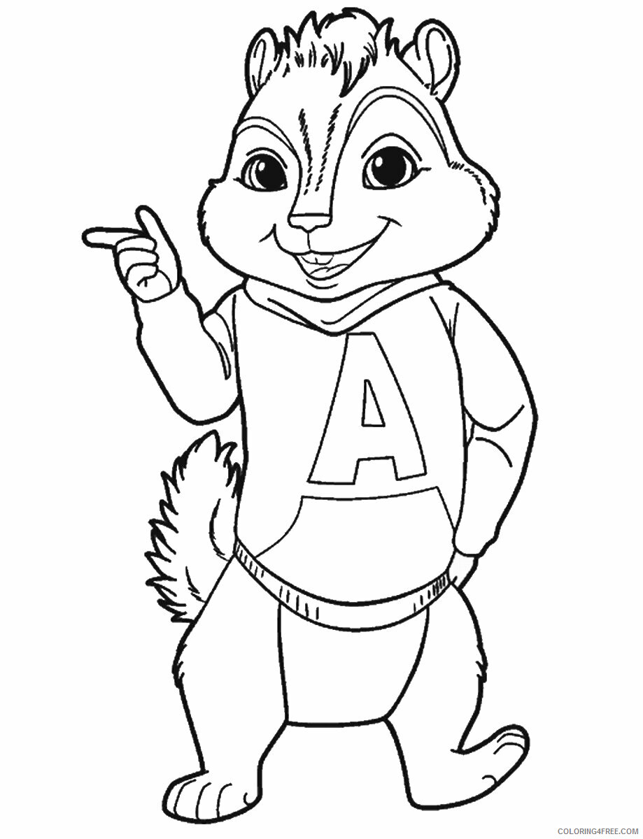 Alvin and Chipmunks Coloring Page Printable Sheets 2021 a 5083 Coloring4free