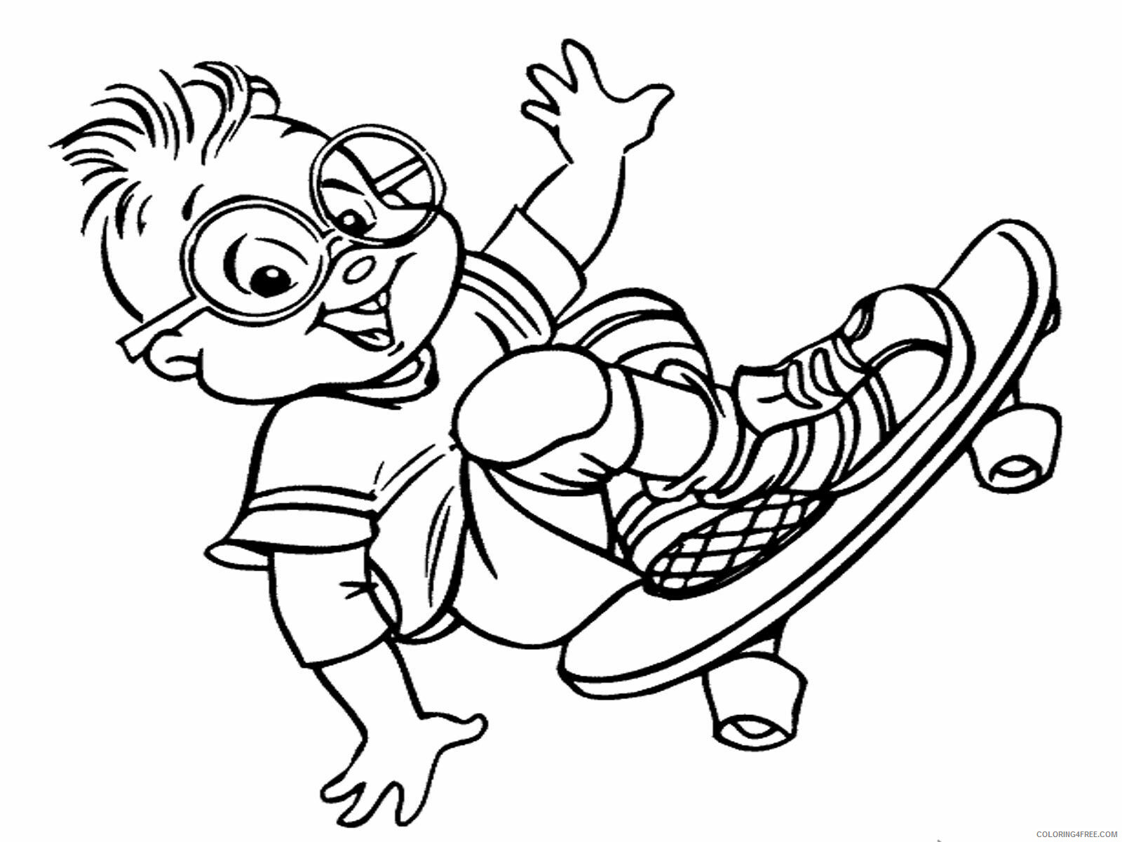 Alvin and Chipmunks Coloring Page Printable Sheets brilliant 2021 a 5084 Coloring4free