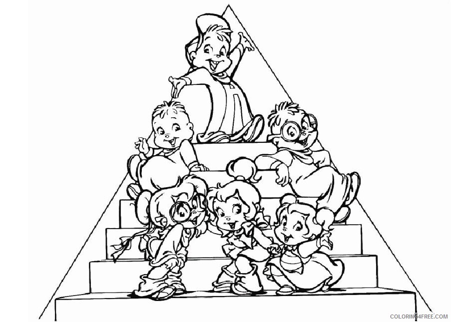 Alvin and Chipmunks Coloring Pages Printable Sheets 2021 a 5103 Coloring4free