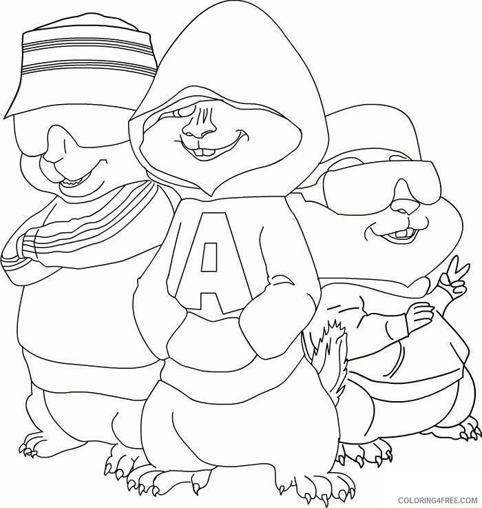Alvin and Chipmunks Coloring Pages Printable Sheets 2021 a 5104 Coloring4free