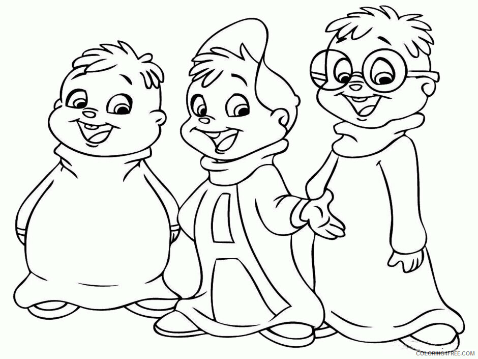 Alvin and Chipmunks Coloring Pages Printable Sheets 2021 a 5109 Coloring4free