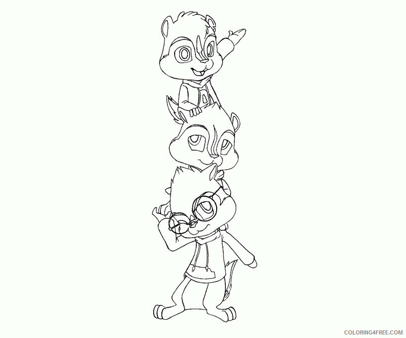 Alvin and Chipmunks Coloring Pages Printable Sheets 8 Alvin and the Chipmunks 2021 a 5096 Coloring4free