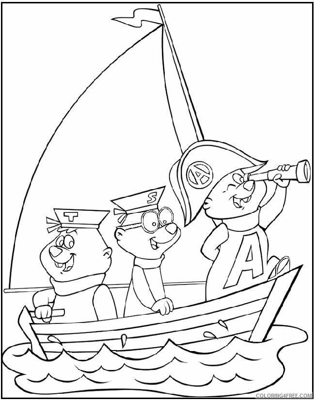 Alvin and the Chipmunks Books Printable Sheets Alvin and the Chipmunks Coloring 2021 a 5143 Coloring4free