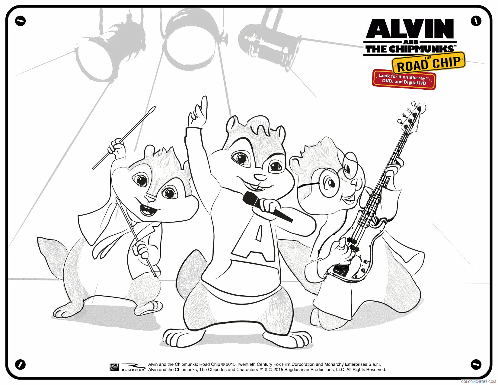 Alvin and the Chipmunks Brittany Coloring Pages Printable Sheets Acumen Chipettes 2021 a Coloring4free