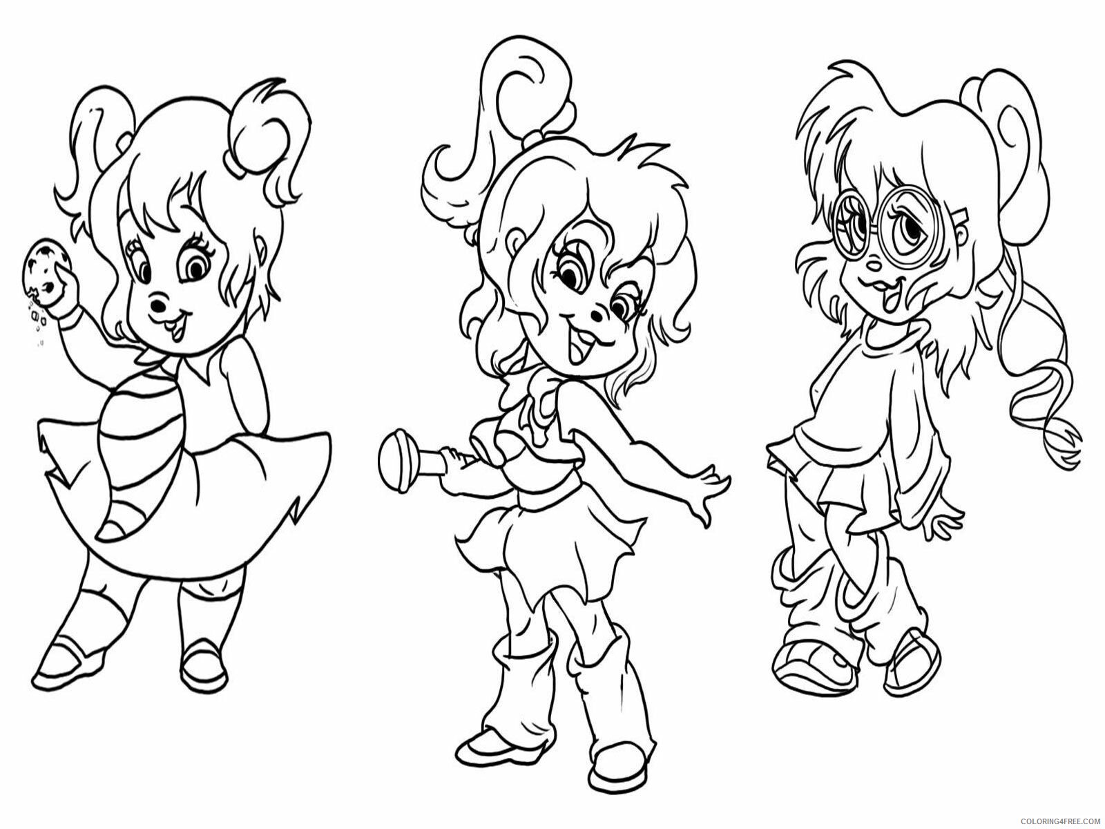 Alvin and the Chipmunks Brittany Coloring Pages Printable Sheets Free Chipettes 2021 a 5172 Coloring4free