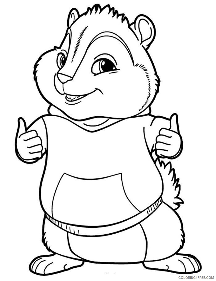 Alvin and the Chipmunks Chipwrecked Coloring Pages Sheets Theodore is shy loving 2021 a Coloring4free