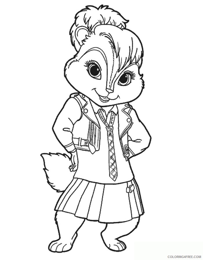 Alvin and the Chipmunks Coloring Pages Free Printable Sheets Brittany 2021 a 5217 Coloring4free