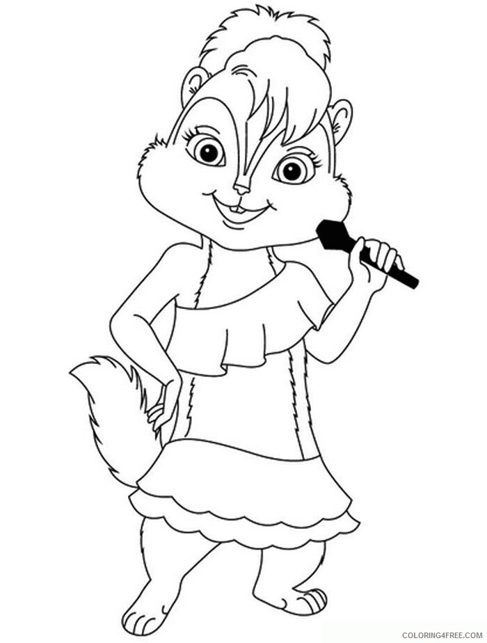 Alvin and the Chipmunks Coloring Pages Free Printable Sheets Brittany 2021 a 5218 Coloring4free