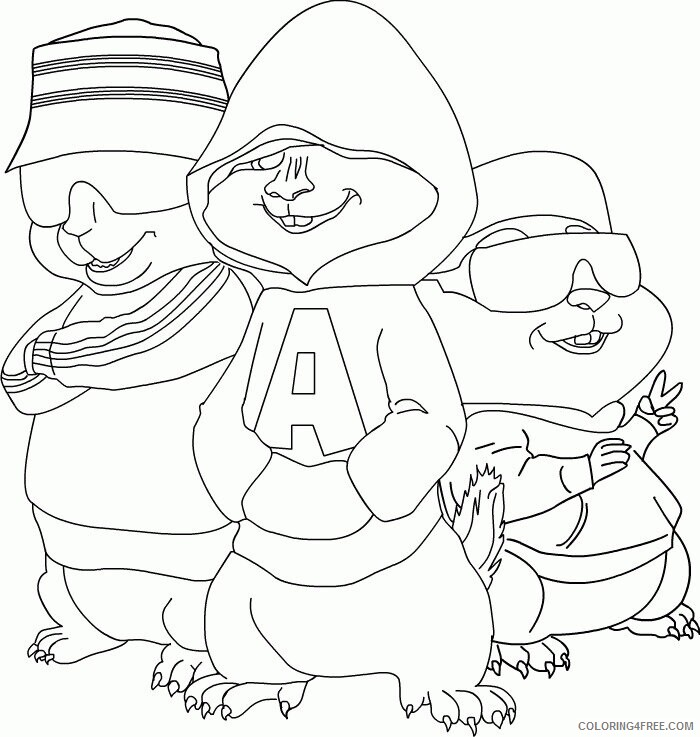 Alvin and the Chipmunks Coloring Pages Free Printable Sheets Coloring 2021 a 5228 Coloring4free