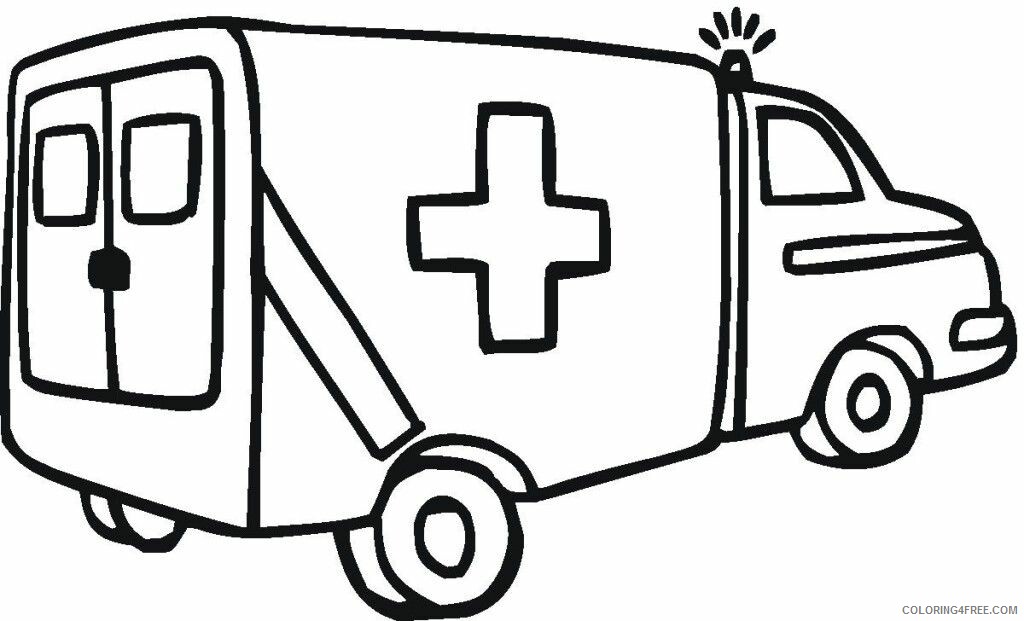 Ambulance Coloring Page Printable Sheets New Ambulance Page Laptopezine 2021 a 5291 Coloring4free