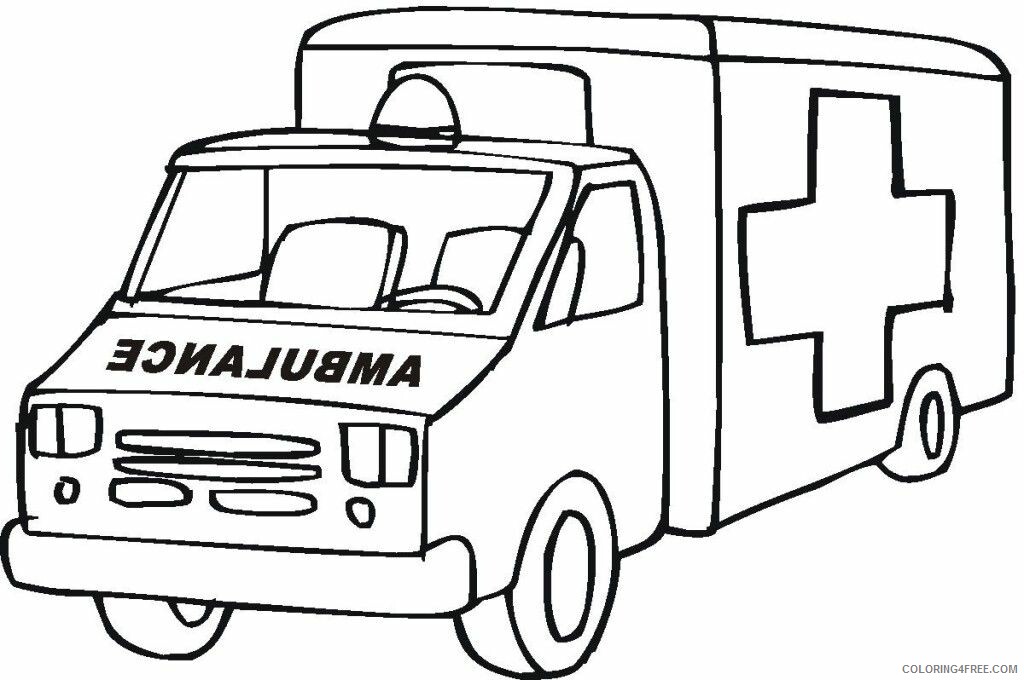 Ambulance Coloring Page Printable Sheets Simple Ambulance Page Laptopezine 2021 a 5292 Coloring4free