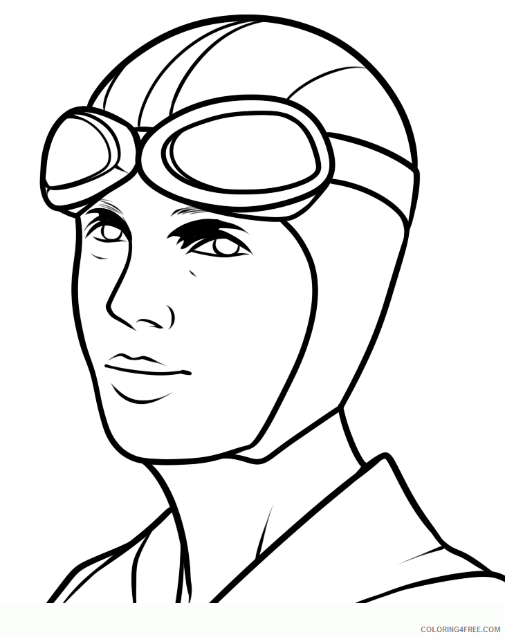 Amelia Earhart Coloring Pages Printable Sheets amelia earhardt Colouring png 2021 a 5304 Coloring4free