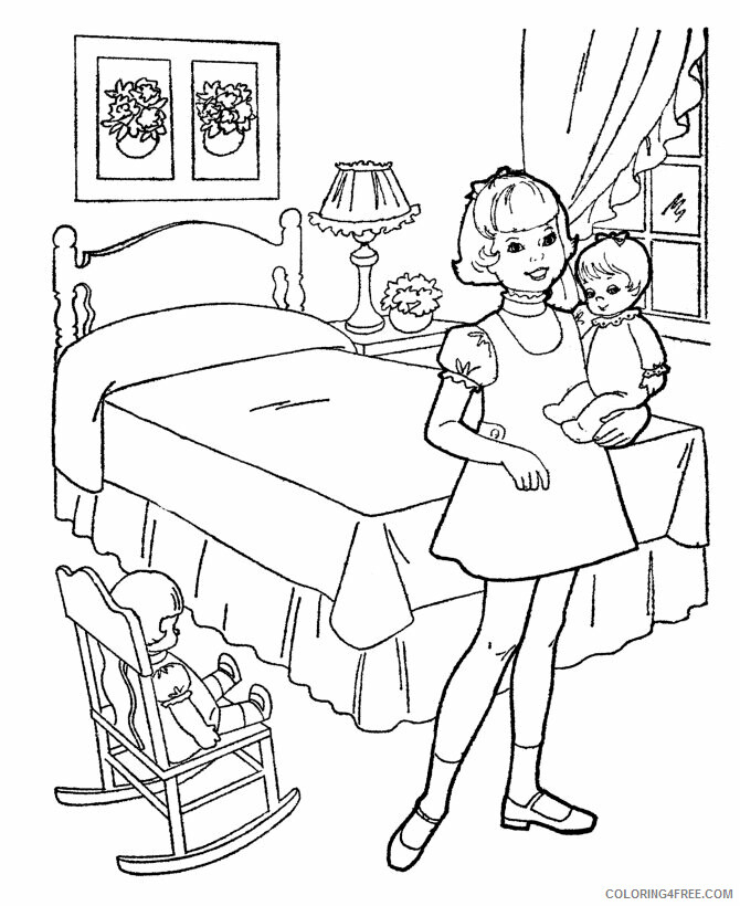 American Doll Coloring Pages Printable Sheets American Girl Doll Sheets 2021 a 5308 Coloring4free