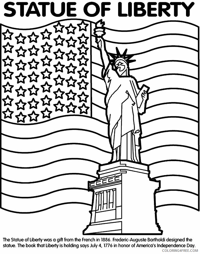 American Flag Coloring Sheet Printable Sheets USA Flag and Liberty Coloring 2021 a 5374 Coloring4free