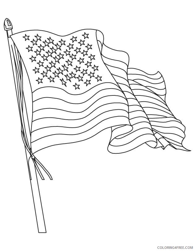 American Flag to Color Printable Sheets American Flag Page To 2021 a 5387 Coloring4free