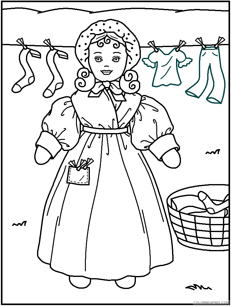 American Girl Coloring Pages Free Printable Sheets Printable American Girls Pages 2021 a 5407 Coloring4free