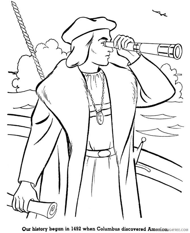 American History Coloring Pages Printable Sheets Christopher Columbus 001 2021 a 5459 Coloring4free