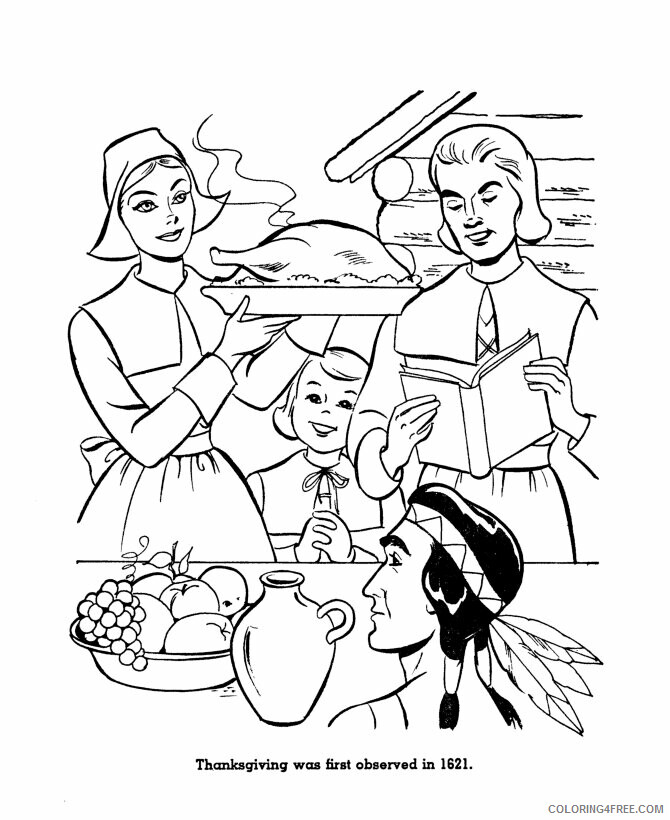 American History Coloring Pages Printable Sheets The Pilgrims The 2021 a 5481 Coloring4free