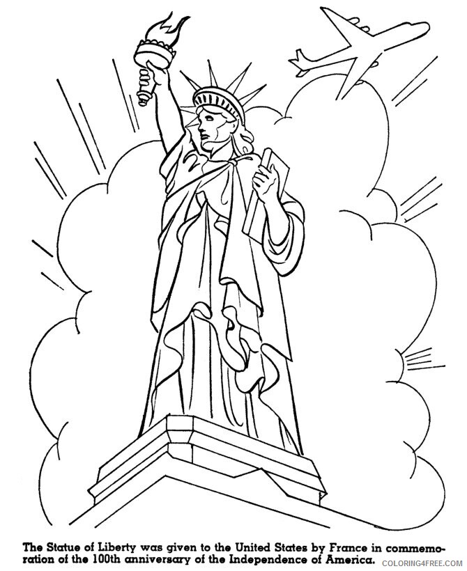 American History Coloring Pages Printable Sheets The Statue of Liberty 2021 a 5482 Coloring4free