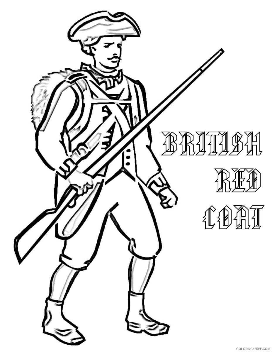 American Revolution Coloring Page Printable Sheets Revolutionary War Pages 2021 a 5499 Coloring4free