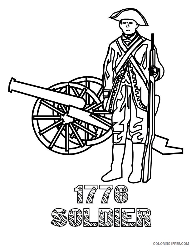 American Revolution Coloring Pages Printable Sheets Patriotic July 4th Pages 2021 a 5523 Coloring4free